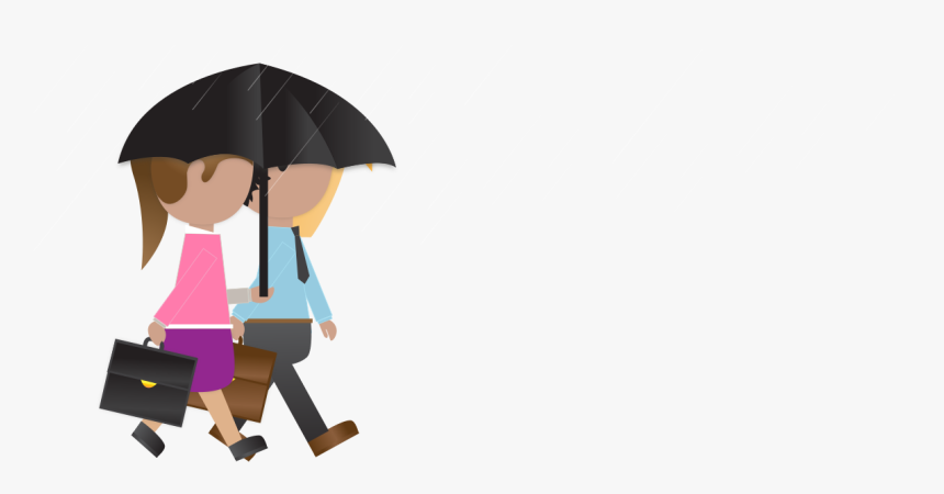Cartoon Employee With Umbrella Png, Transparent Png, Free Download