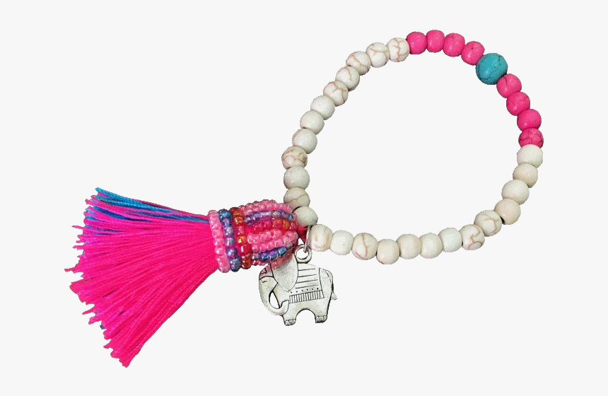 Super Cute Bracelet With Beaded Crown And Little Elephant - Bracelet, HD Png Download, Free Download