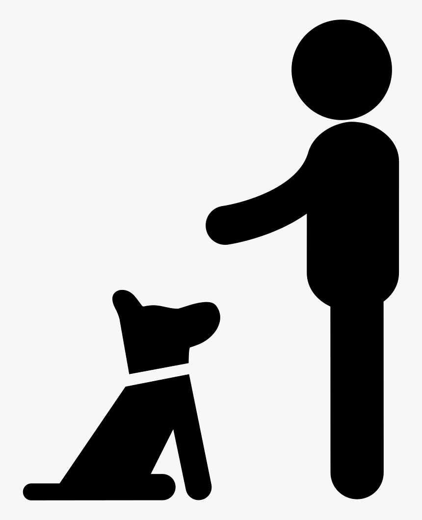 Dog Puppy Sitting In Front Of His Man - Dog Sitting Front Icon, HD Png Download, Free Download