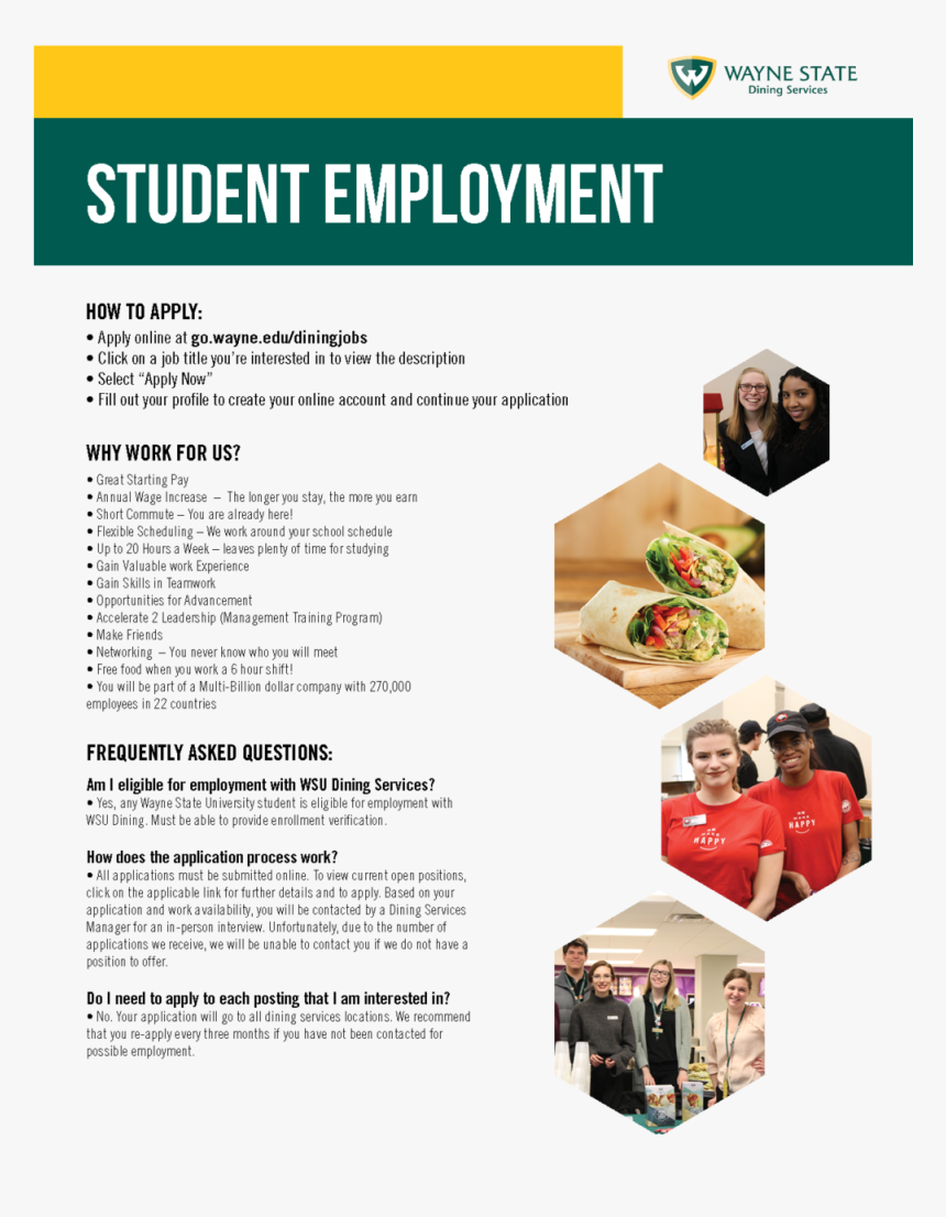 Student Employment Handout, HD Png Download, Free Download