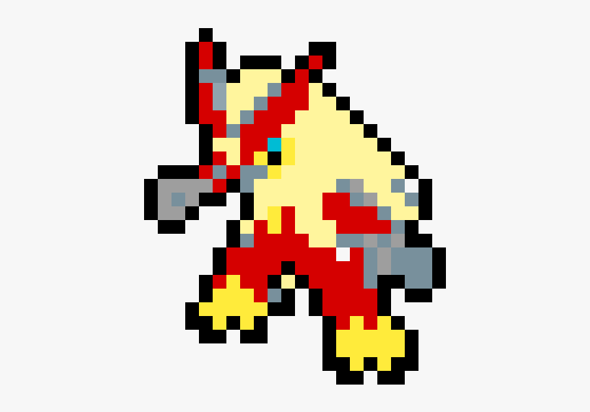 Blaziken Pixel Art Grid, HD Png Download, Free Download