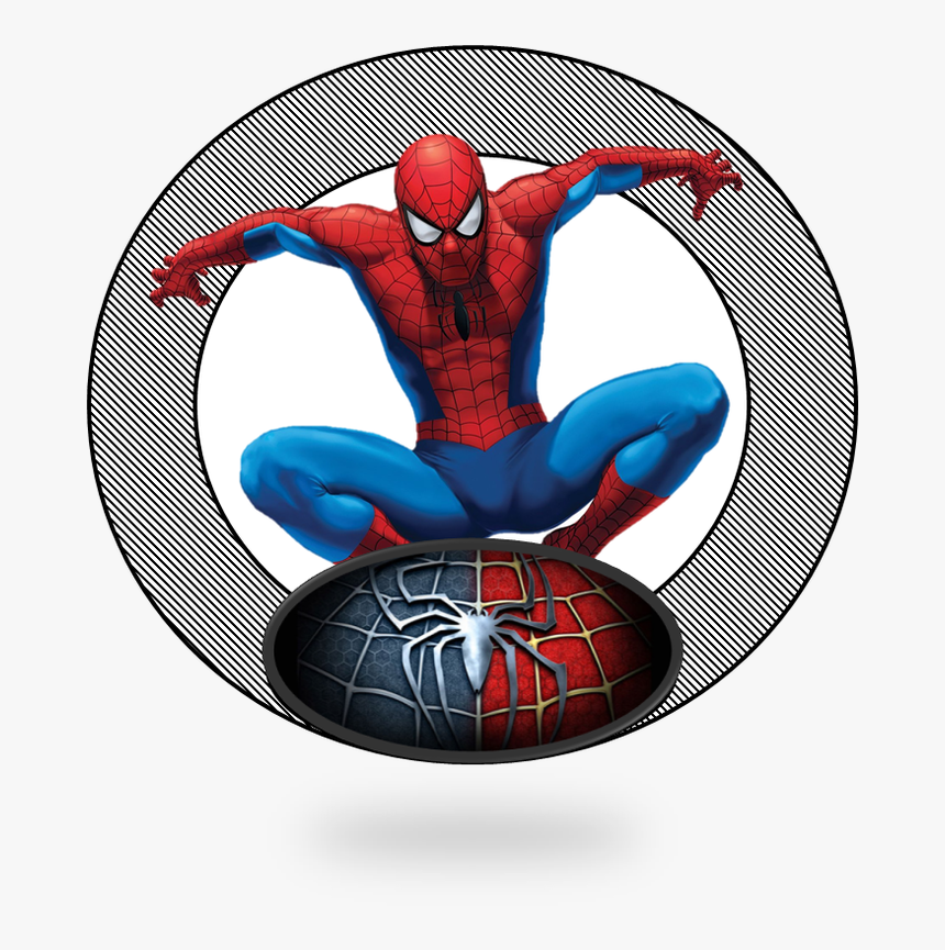 Spiderman Cake Topper Printables, Png Download - Spiderman Cake Topper Printable, Transparent Png, Free Download