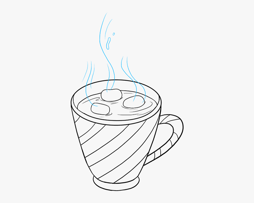 How To Draw Hot Chocolate - Chocolate Drawing, HD Png Download, Free Download