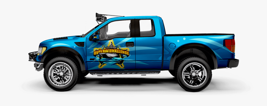 Big Fish Vehicle Wrap Pick Up Truck Texas Outlaw Challenge - Truck Wraps, HD Png Download, Free Download