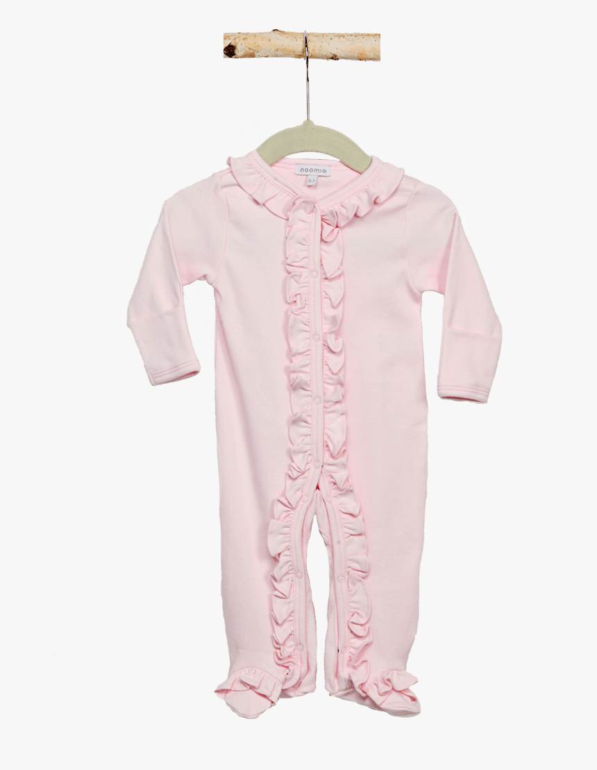 Girl One Piece Pajama Ruffles - Nightwear, HD Png Download, Free Download