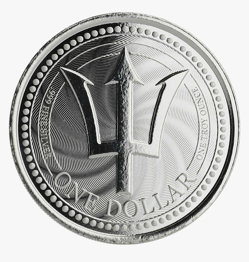 2019 Barbados Trident Silver 1 Oz, HD Png Download, Free Download