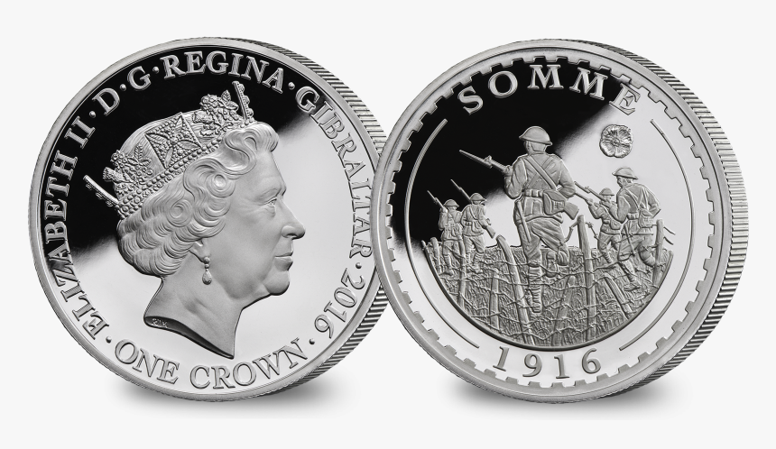 The Somme Centenary 1oz Silver Coin - Half Sovereign, HD Png Download, Free Download