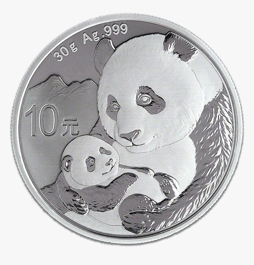 Chinese Silver Panda - Silbermünze China Panda 2019 Coloriert, HD Png Download, Free Download