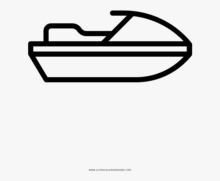 Jet Ski Coloring Page - Desenho De Jet Ski, HD Png Download, Free Download