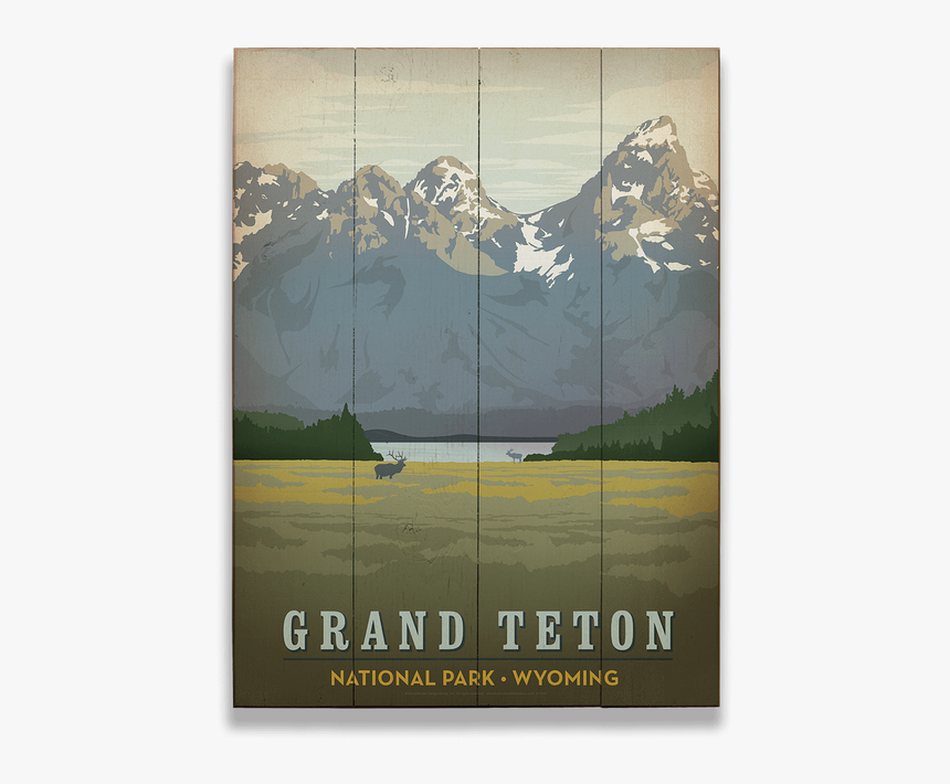 Grand Teton National Park Vintage Poster, HD Png Download, Free Download