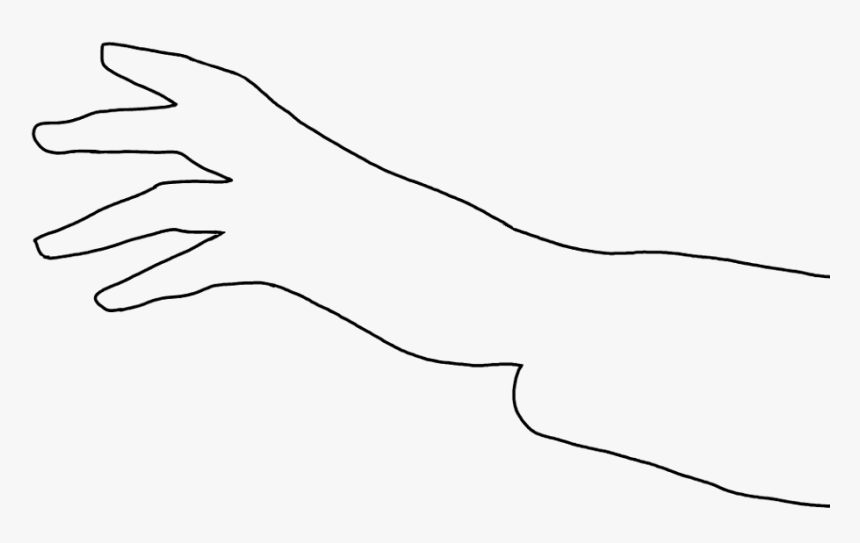 #outline #black #hand #sad #sticker #aesthetic - Sketch, HD Png Download, Free Download