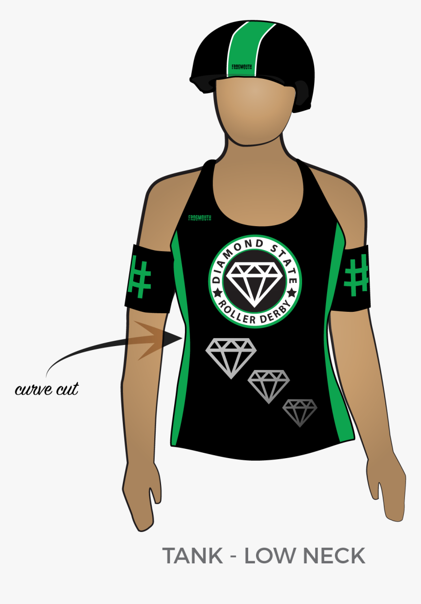 Transparent Cartoon Diamond Png - T Shirt Rose City Roller Derby, Png Download, Free Download