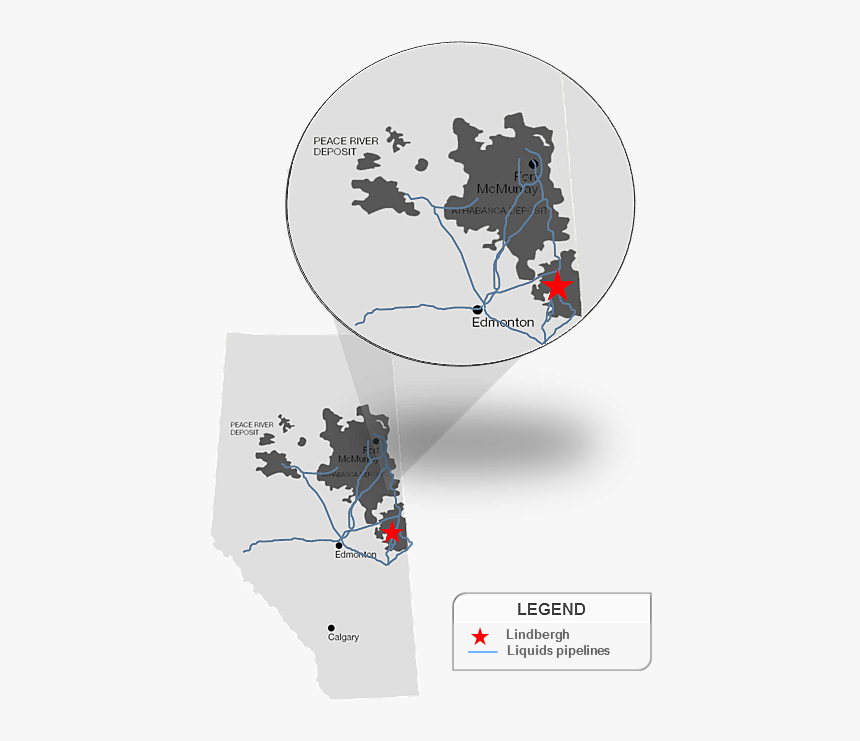 Map Courtesy Pengrowth Energy - Atlas, HD Png Download, Free Download