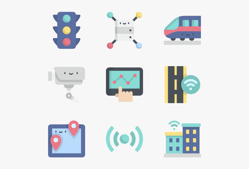 Flat Icon Smart City, HD Png Download, Free Download