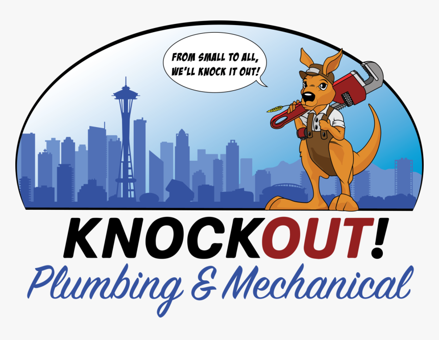 Knockout Plumbing & Mechanical, Llc Logo - Silhouette Outline Seattle Skyline, HD Png Download, Free Download