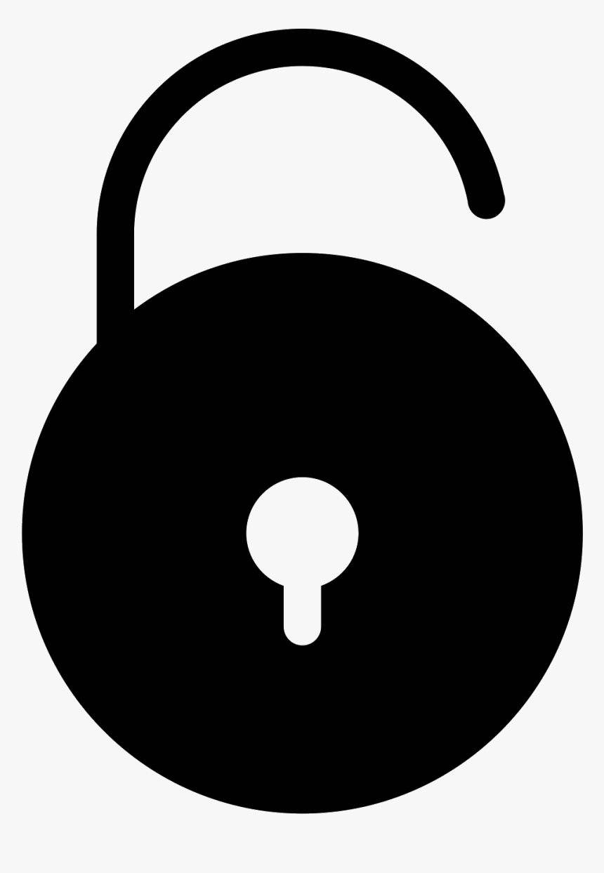 Unlock Filled Icon - Circle, HD Png Download, Free Download