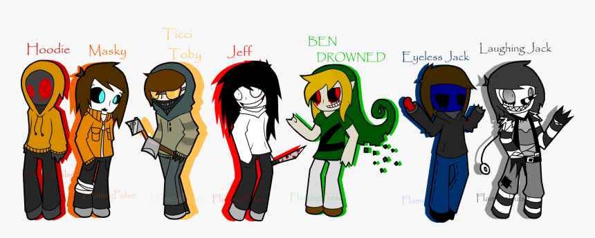 Insane Serial Killers Who Exceed The Expectation Of - Creepypasta Characters Cartoon, HD Png Download, Free Download