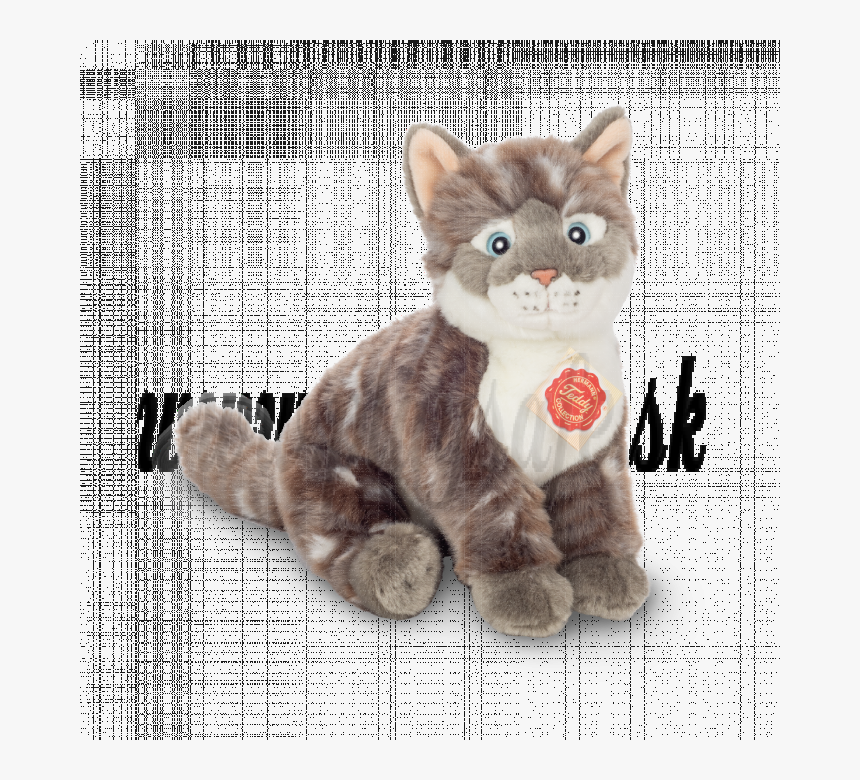 Teddy Hermann Soft Toy Grey Tabby Cat, 24cm - Stuffed Toy, HD Png Download, Free Download