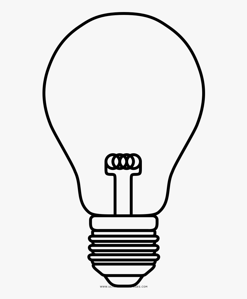 Bulb Drawing Black And White Incandescent Light Bulb Hd Png Download Kindpng
