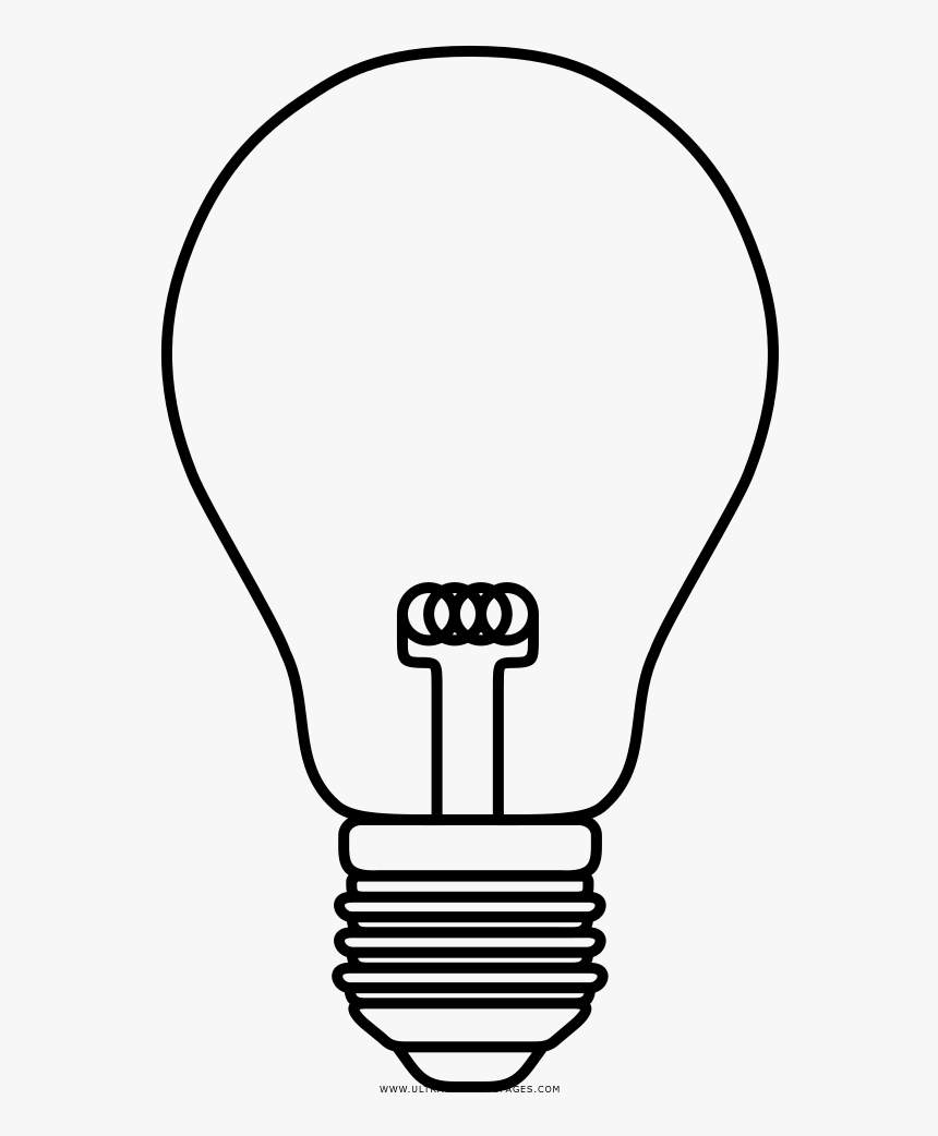 Bulb Drawing Black And White - Incandescent Light Bulb, HD Png Download, Free Download