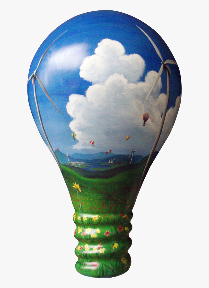 Painted Light Bulbs And Gourds Png - Hot Air Balloon, Transparent Png, Free Download
