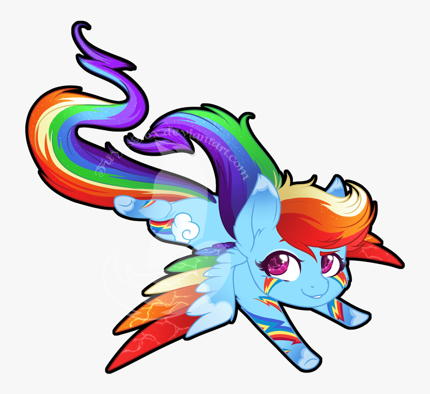 Wings Clipart Chibi - My Little Pony Rainbow Dash Chibi, HD Png Download, Free Download