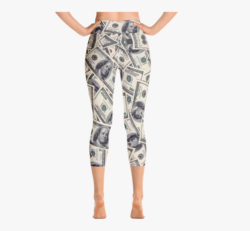 100 Dollar Bill Yoga Capri Leggings - Nightwear, HD Png Download, Free Download