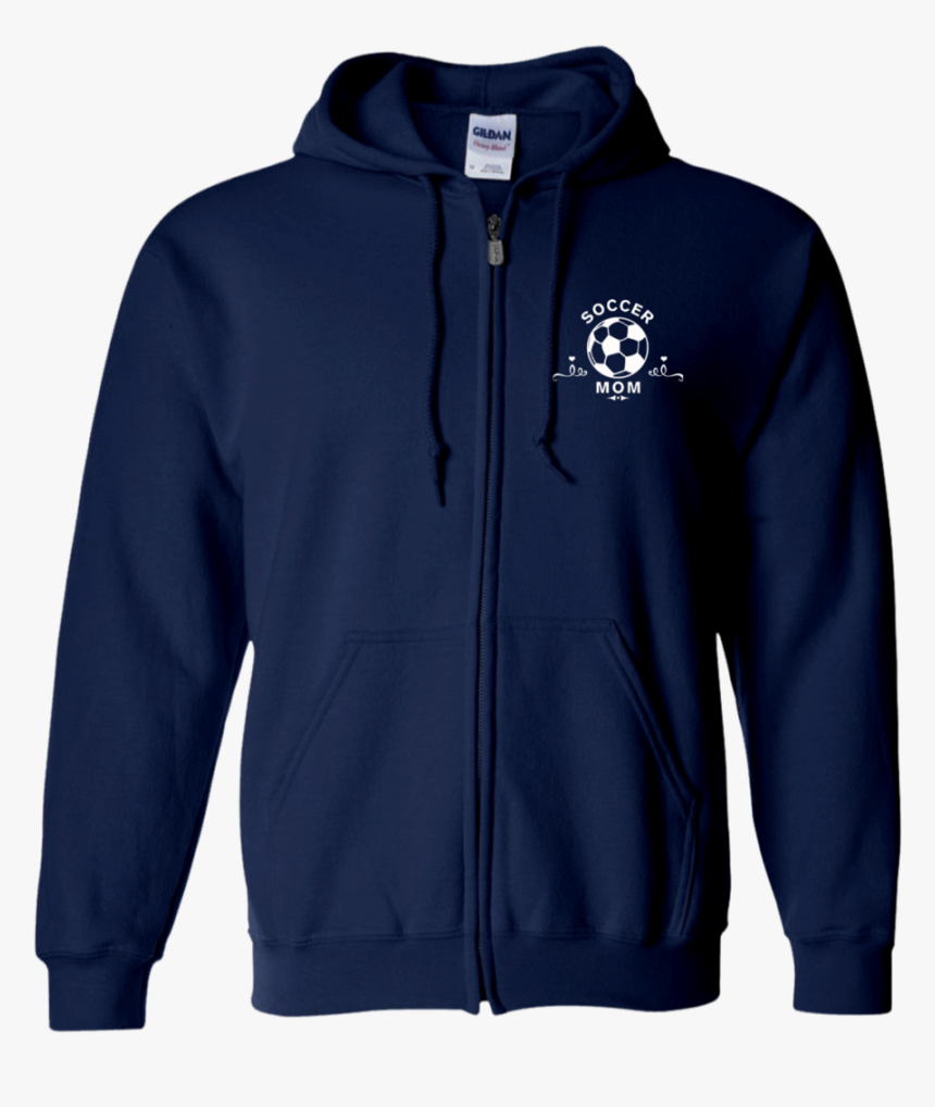 Zip Up Hooded Sweatshirt Free Personalization Today - Gildan 18500 Hoodie Navy, HD Png Download, Free Download