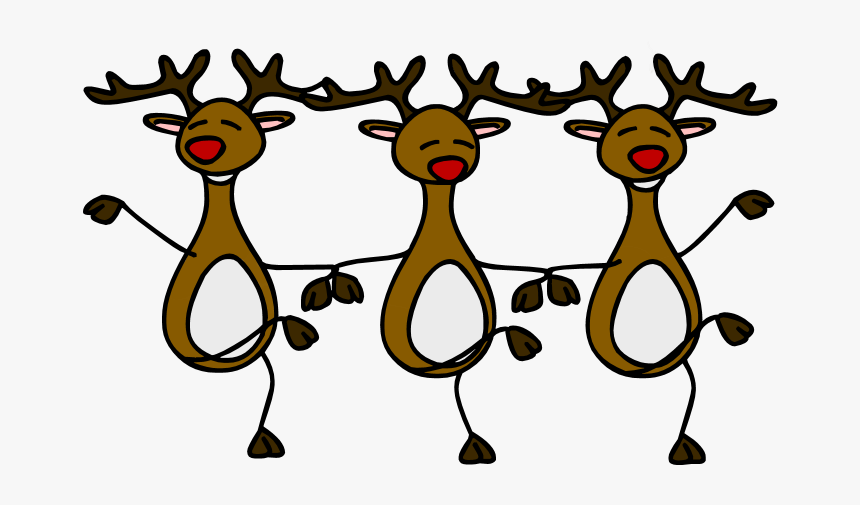 Reindeer Clipart Abstract - Dancing Reindeer, HD Png Download, Free Download