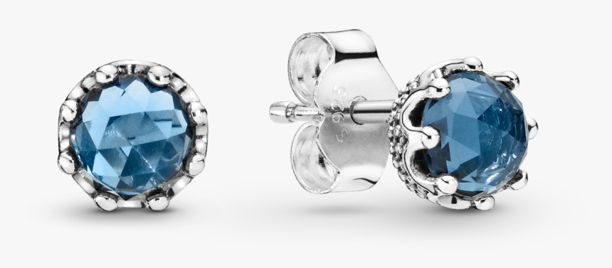 Blue Sparkling Crown Stud Earrings - Sparkling Crown Blue Pandora, HD Png Download, Free Download