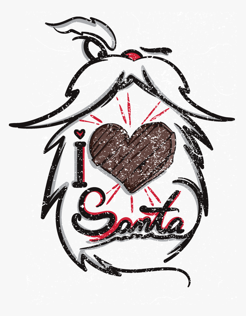 I Love Santa Tshirt Design For Merch By Amazon - Illustration, HD Png Download, Free Download