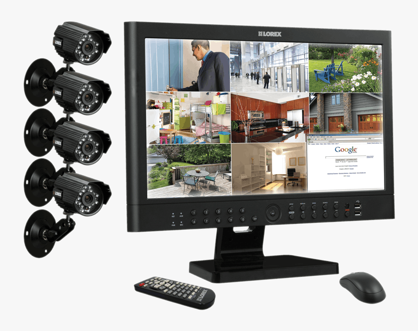 Security And Surveillance Camera System With 23 Inch - กล้อง วงจรปิด บ่อ กุ้ง, HD Png Download, Free Download