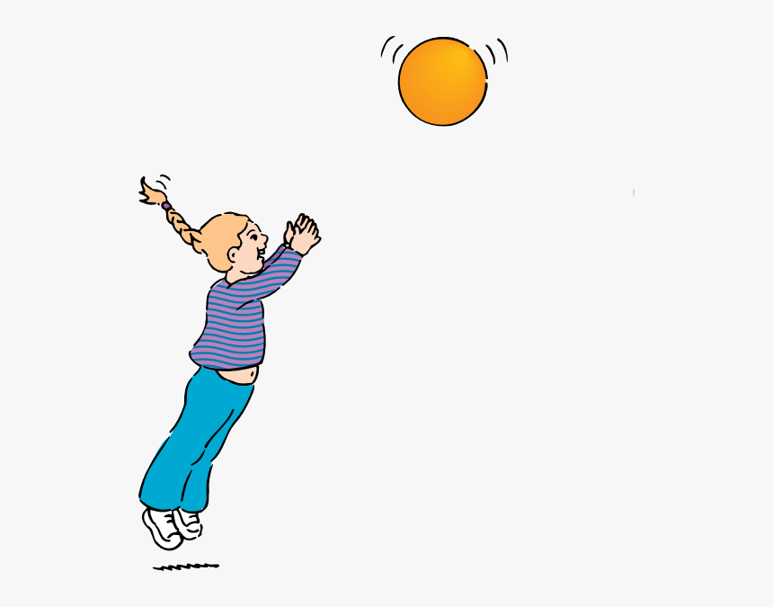 Girl With Ball Svg Clip Arts - Girl Throwing A Ball, HD Png Download, Free Download