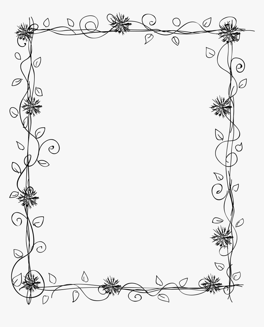 Black And White Happy Birthday Borders And Frames, HD Png Download, Free Download