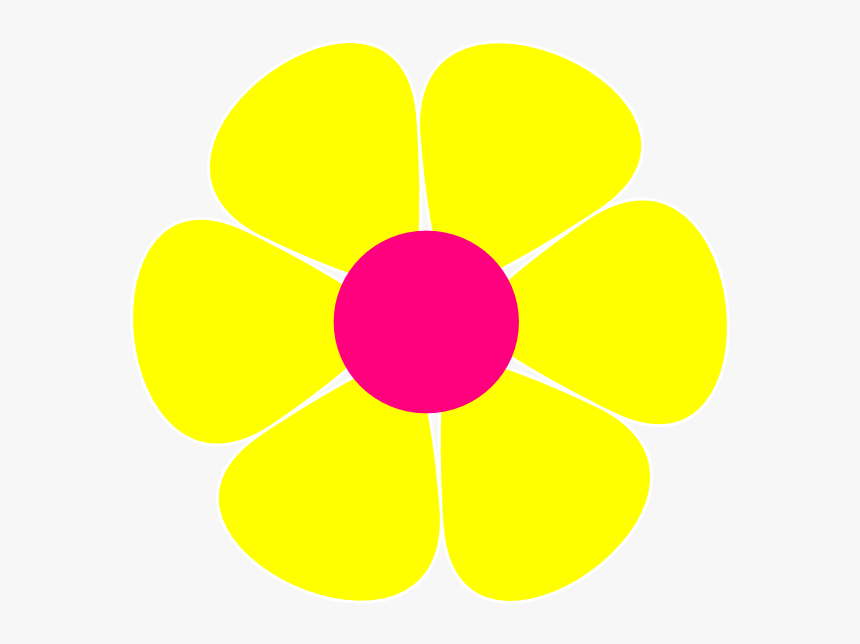 Flowerpower Clip Art At Clker - Png White Yellow Flower Clipart, Transparent Png, Free Download