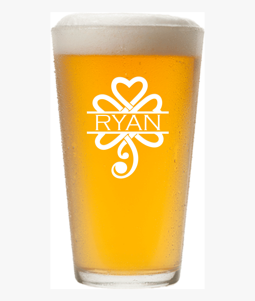 Personalized Celtic Shamrock Pint Glass - Beer Boss Day, HD Png Download, Free Download
