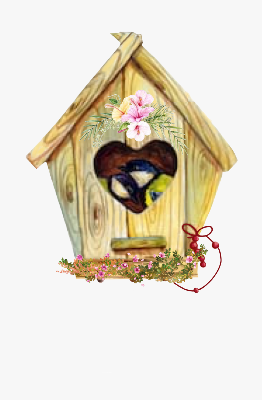 #birdhouse #birds #flowers #love, HD Png Download, Free Download
