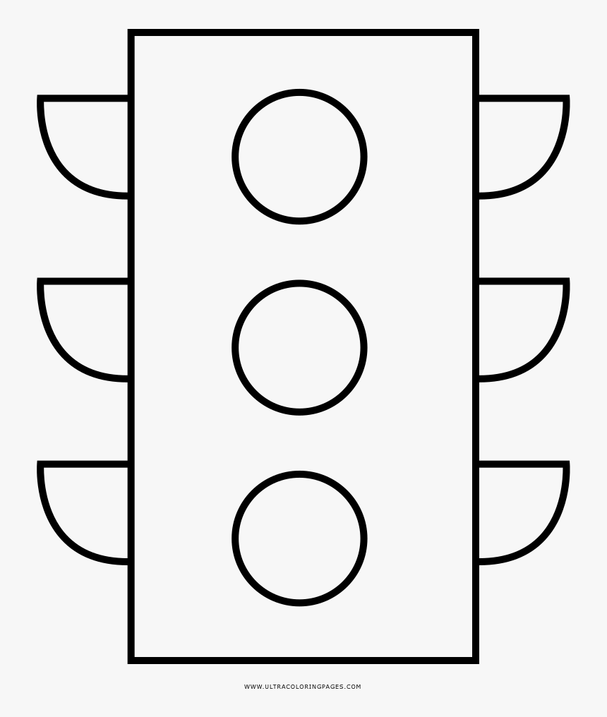 Traffic Light Coloring Page - Circle, HD Png Download, Free Download