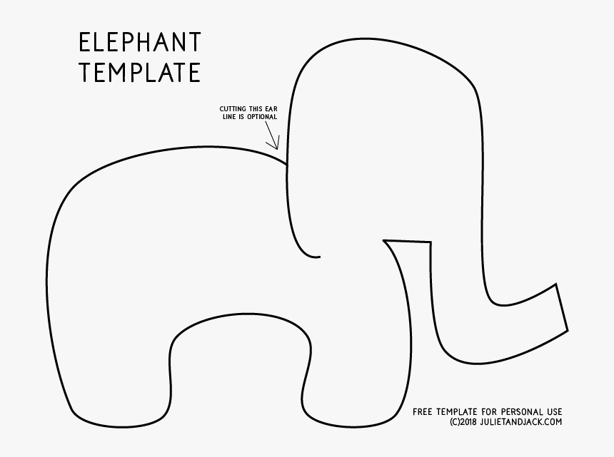 Elephant Template 2018 02 16 18 05 21 Utc, HD Png Download, Free Download