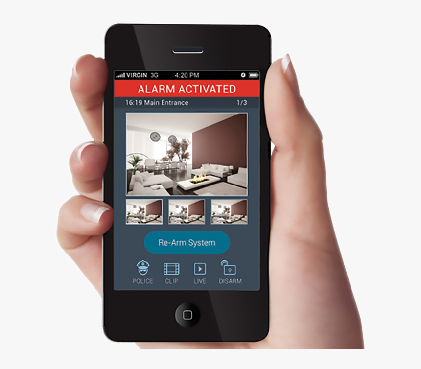 Smart Home Protection"s Burglar Alarm Mobile Application - Risco Alarm, HD Png Download, Free Download