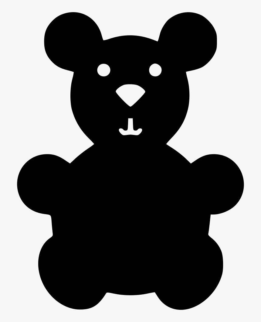 Stuffed Bear - Teddy Bear Clip Art Black, HD Png Download, Free Download