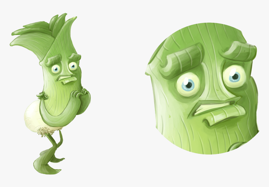 Leek Character , Png Download - Cartoon, Transparent Png, Free Download