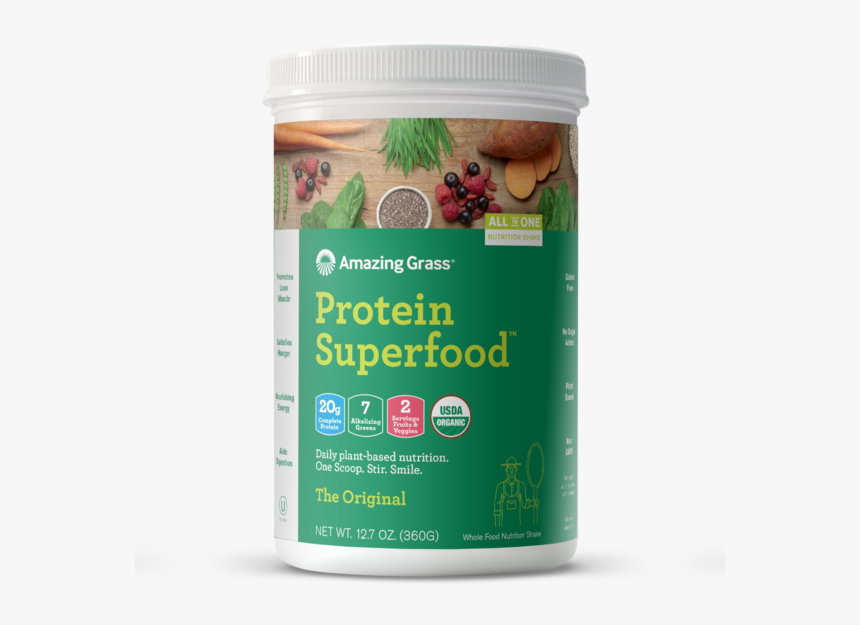 Protein Superfood Original 350g - Amazing Grass Protein Superfood, HD Png Download, Free Download