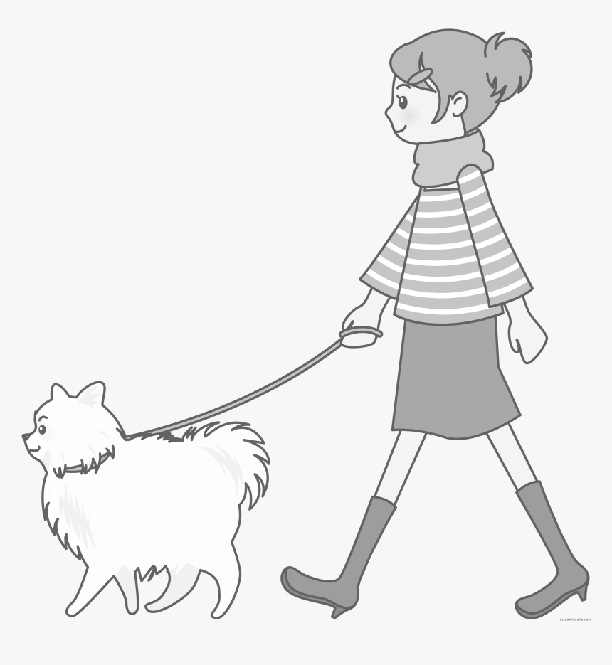 Transparent Walking Dog Png - Person Walking Dog Clipart, Png Download, Free Download