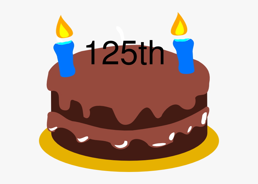 Birthday Cake Chocolate Cake Clip Art - 125 Birthday, HD Png Download, Free Download