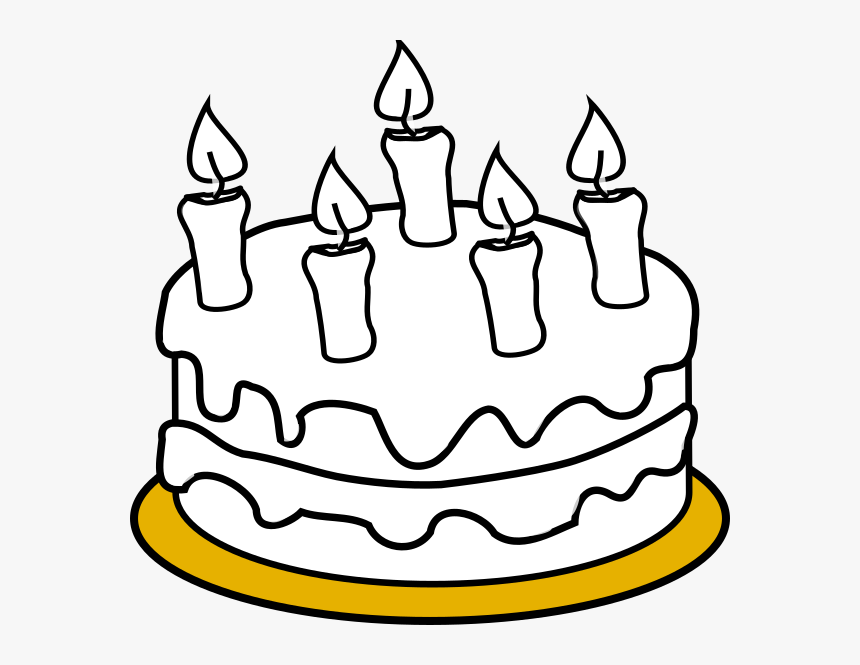 Clipart Transparent Cake Svg Drawing - Birthday Cake Hd Drawing, HD Png Download, Free Download