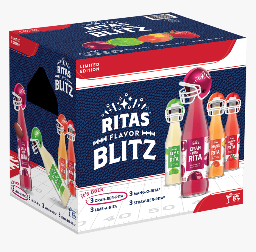 Ritas Nfl Blitz Variety Pack - Rita's Alcohol Bottles, HD Png Download, Free Download