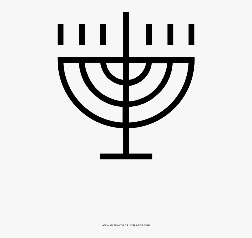 Menorah Coloring Page - Vector Graphics, HD Png Download, Free Download