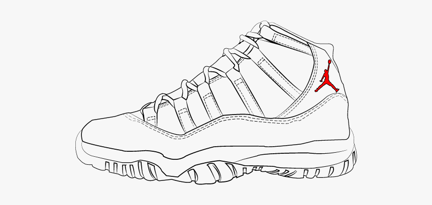 At Getdrawings Com Free - Jordan 11 Drawing Png, Transparent Png, Free Download