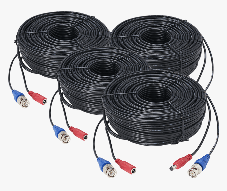 100ft Premium 4k Rg59/power Accessory Cable (4-pack) - Lorex Premium 4k Rg59/power Accessory Cable Cb100ub4k, HD Png Download, Free Download